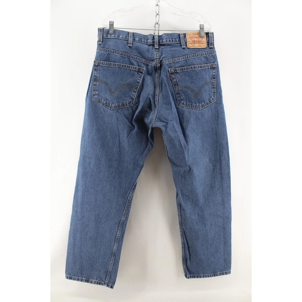 Mens Levis 505 Denim Jeans Regular Fit Medium‎ Wash Blue 36x29 (Tag Size 38x30)